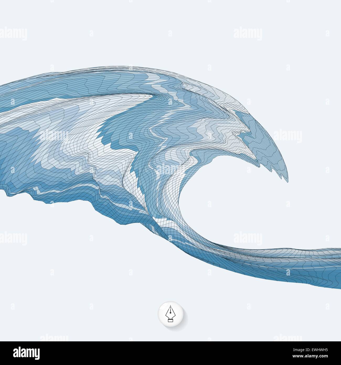 Zusammenfassung Hintergrund mit Wellen. Mosaik. 3D Vektor-Illustration. Stock Vektor