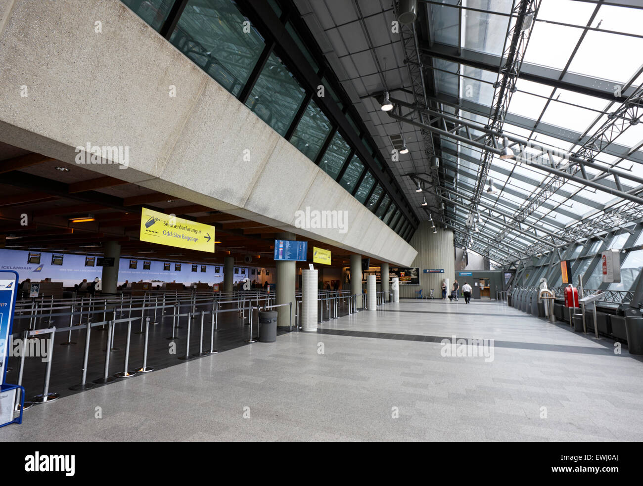 Keflavik Flughafen Abflug check-in Bereich terminal Gebäude Island Stockfoto