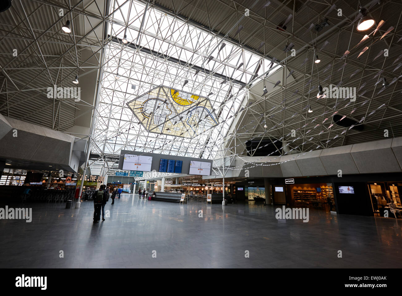 Keflavik Flughafen Abflugbereich terminal Gebäude Island Stockfoto