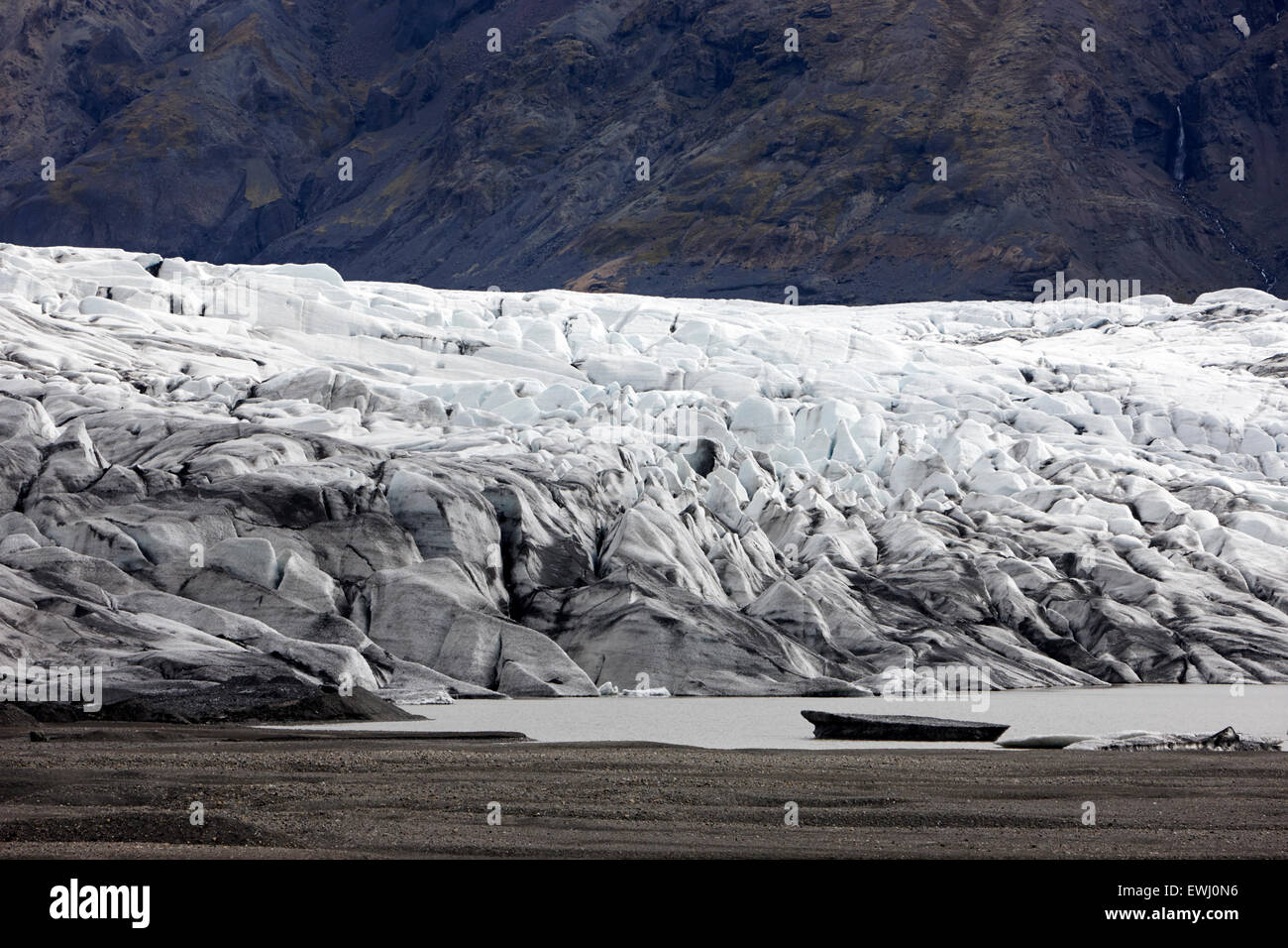Skaftafell Gletscher und Ende Lagune mit Eisbergen Vatnajökull-Nationalpark in Island Stockfoto