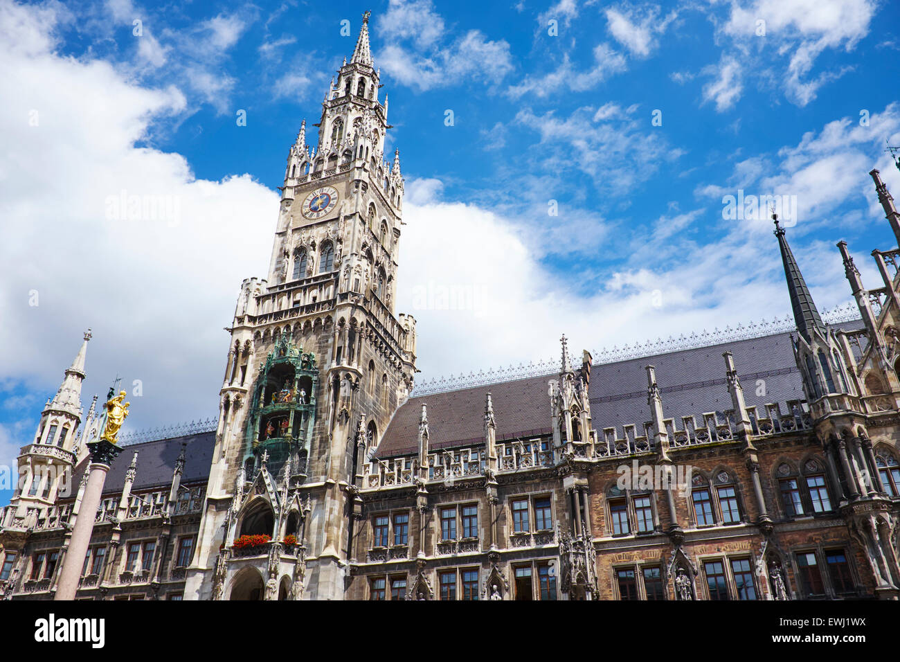 Neues Rathaus, Neustadt Halle Marienplatz Main Quadrat Bayern München Stockfoto