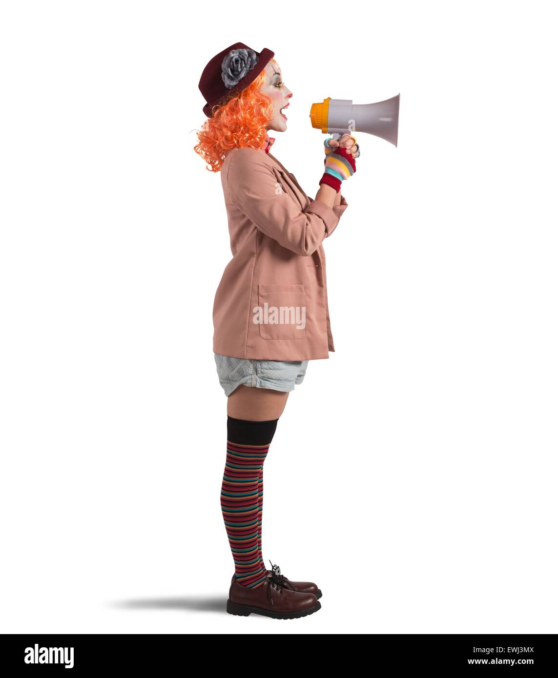 Anzeige des Clowns Stockfoto