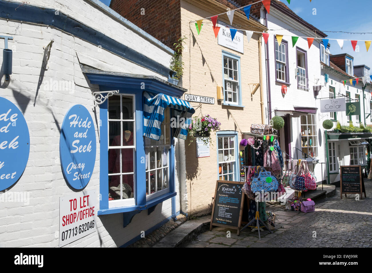 Quay Street in Hampshire Stadt von Lymington Stockfoto