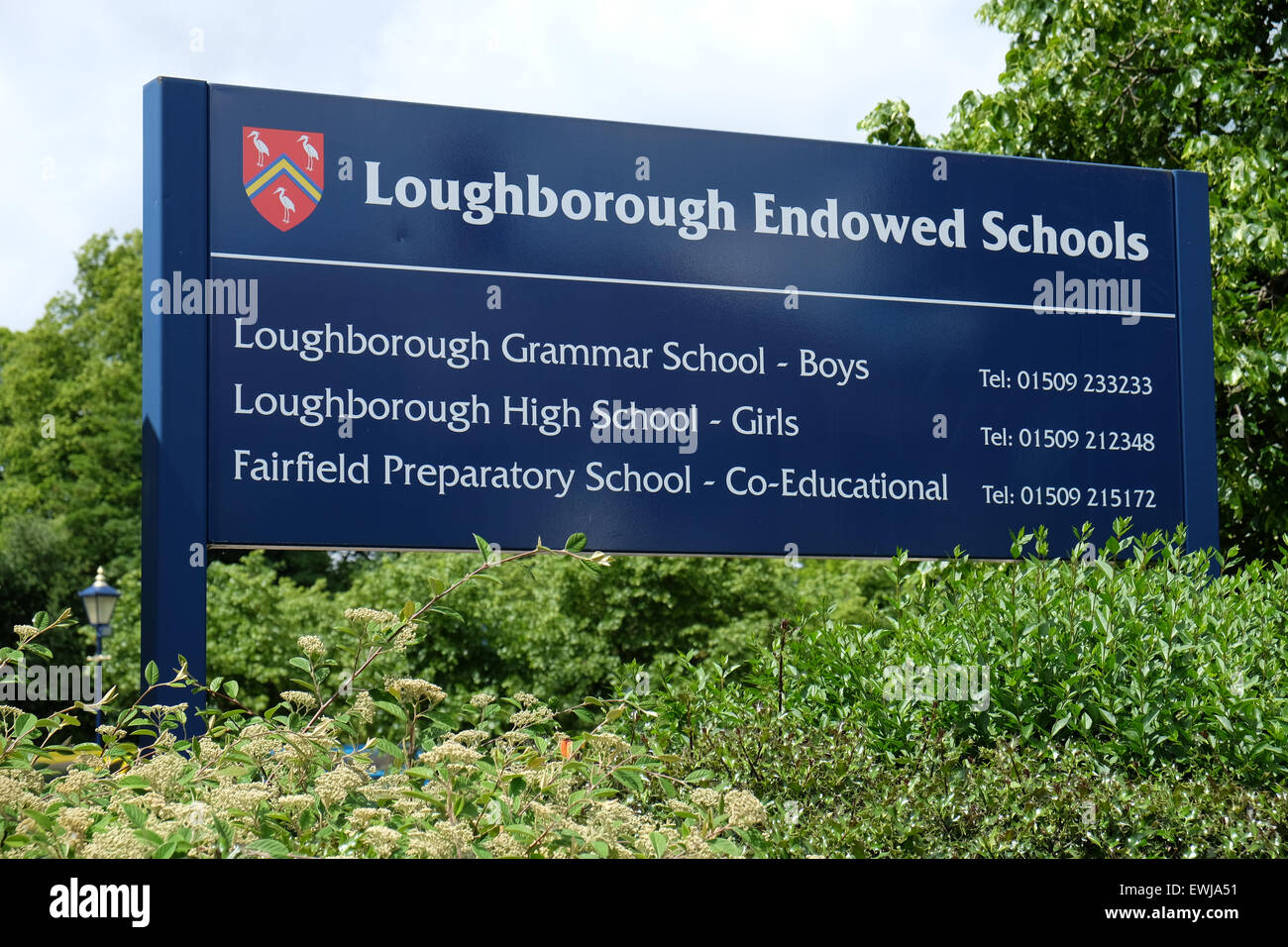 Loughborough Gymnasium Zeichen Stockfoto