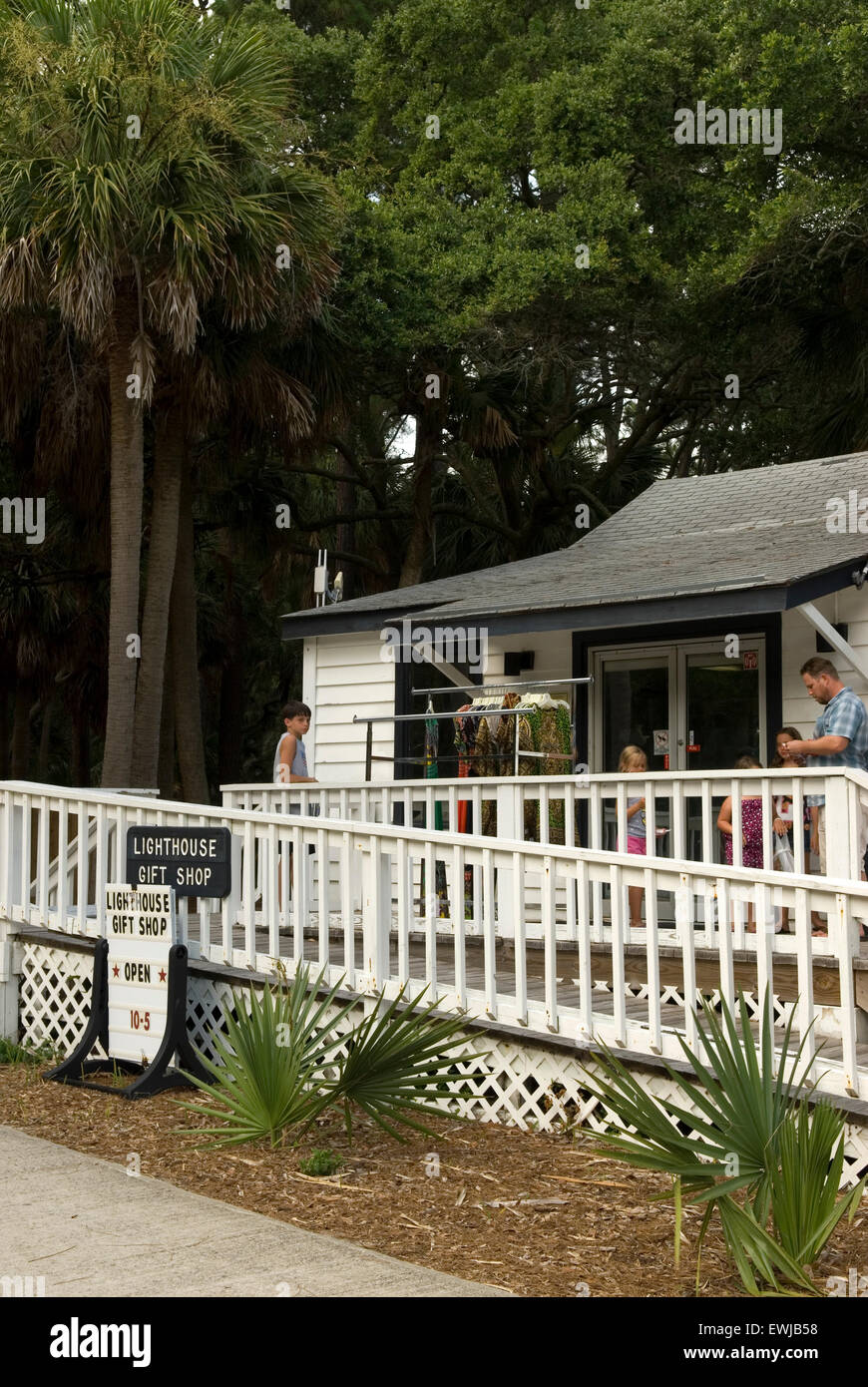 Leuchtturm Geschenk Shop Hunting Island State Park South Carolina, USA. Stockfoto