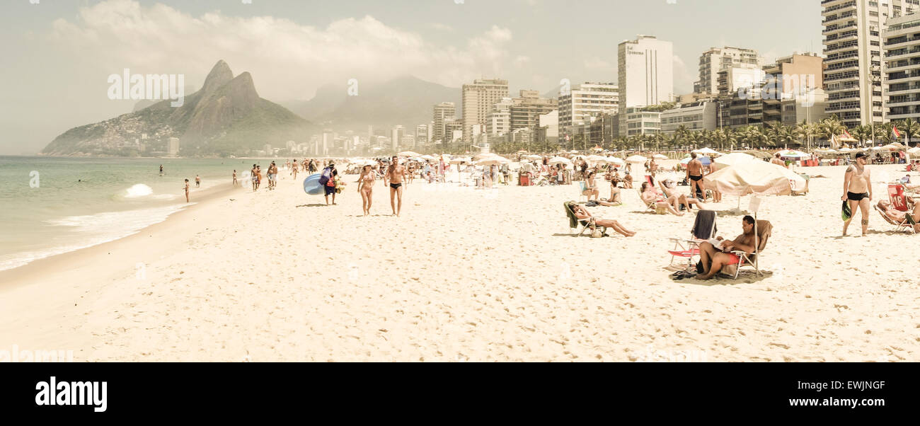 Strand von Ipanema, Rio de Janeiro, Brasilien, Rio De Janeiro Stockfoto