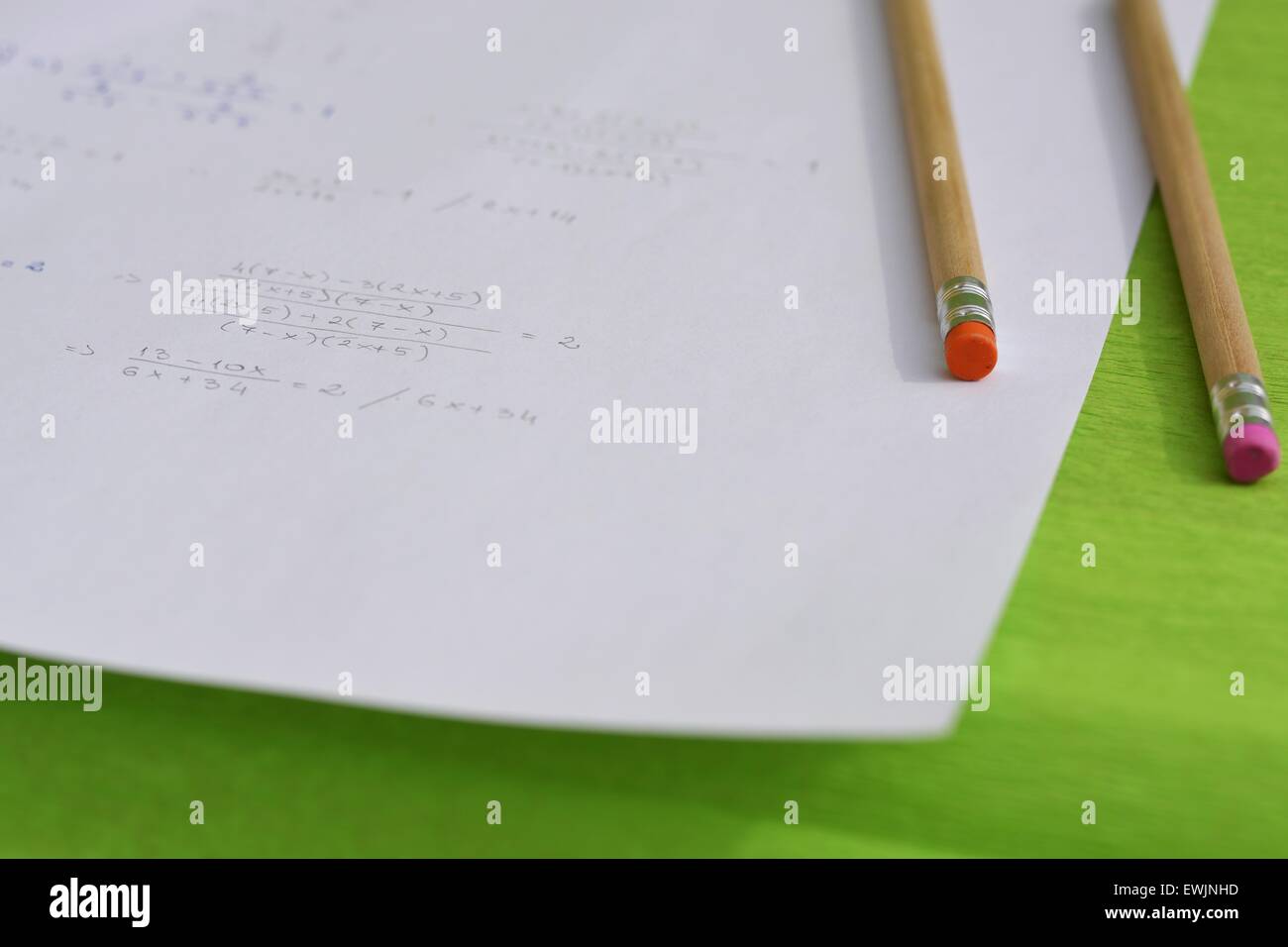 Die mathematische Aufgabe Stockfoto