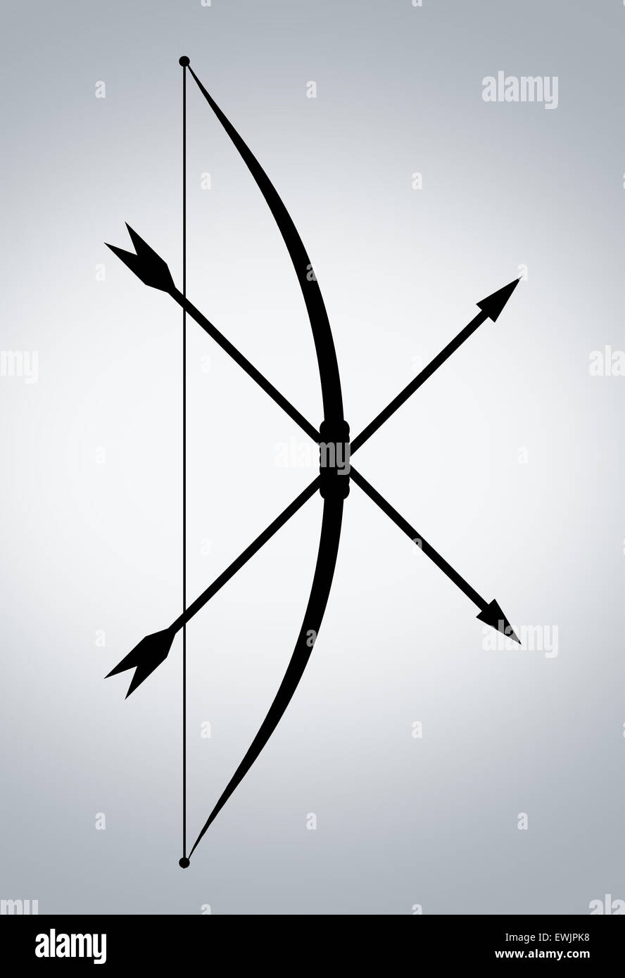 Bogenschiessen Sport Abbildung Symbol. Stockfoto