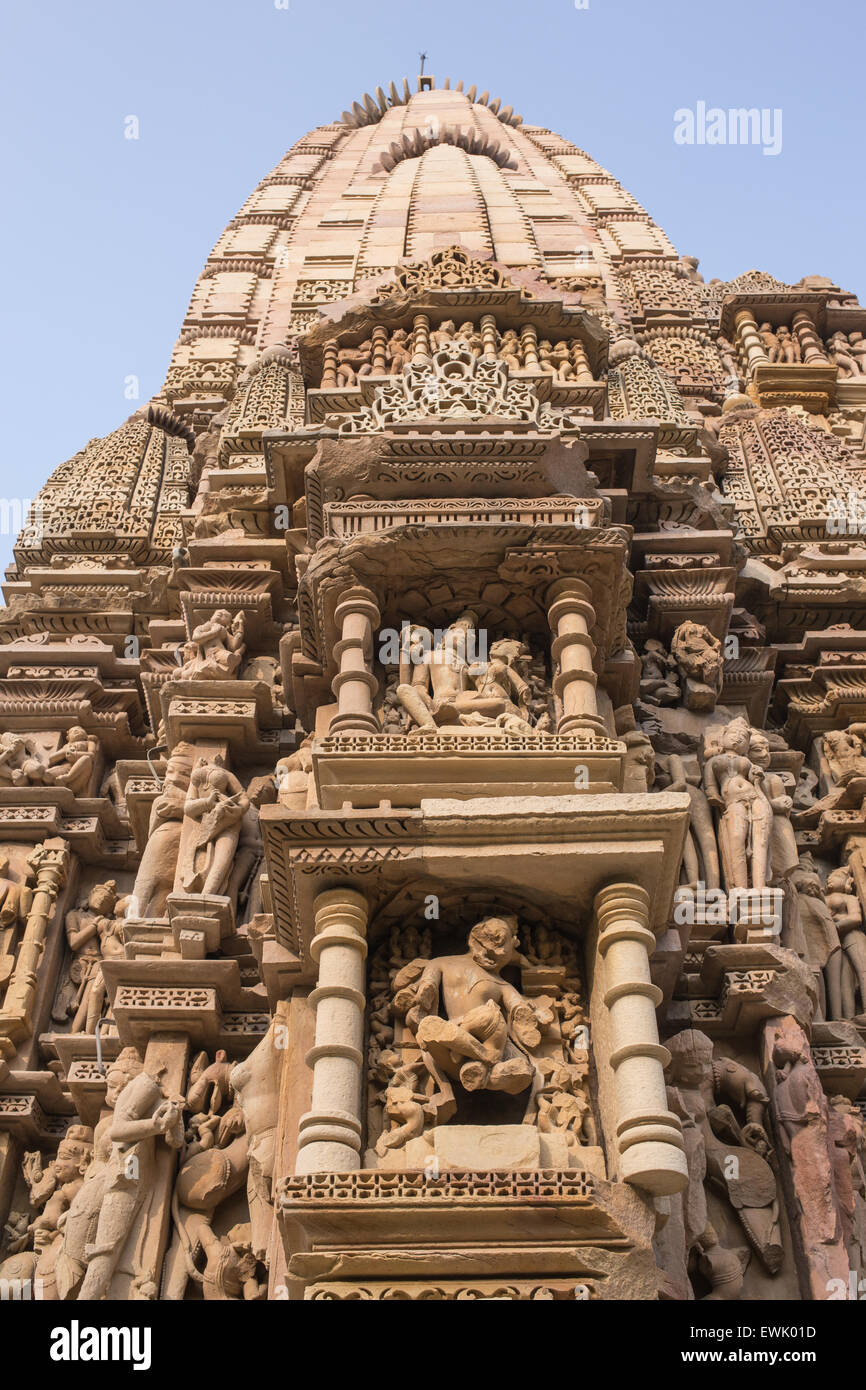 Reisende im indischen Tempel Stockfoto