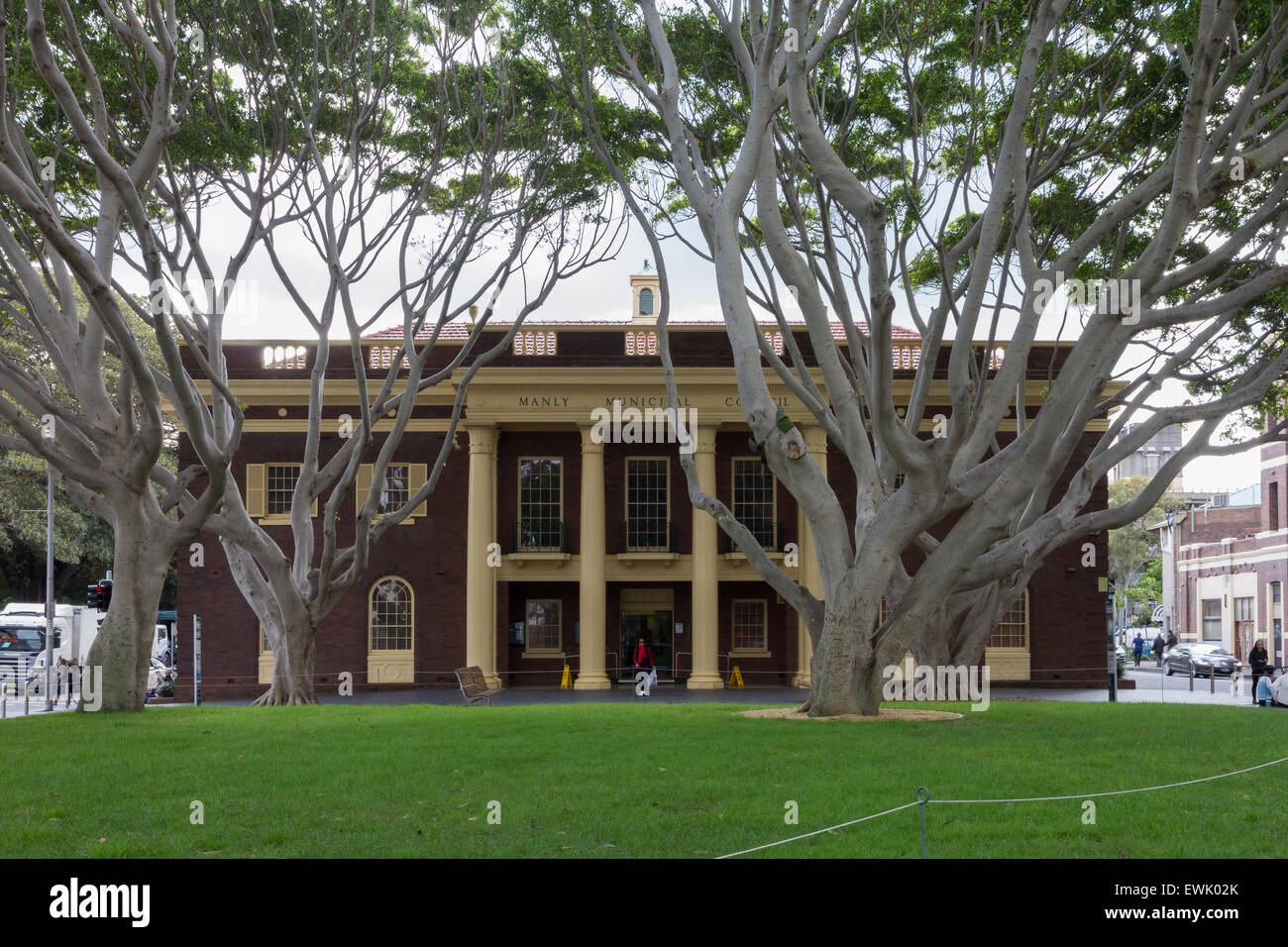 Manly, Australia-June 12 2015: Der Gemeinderat Ämter. Die Architektur ist in Neo Georgian Revival Stil Stockfoto