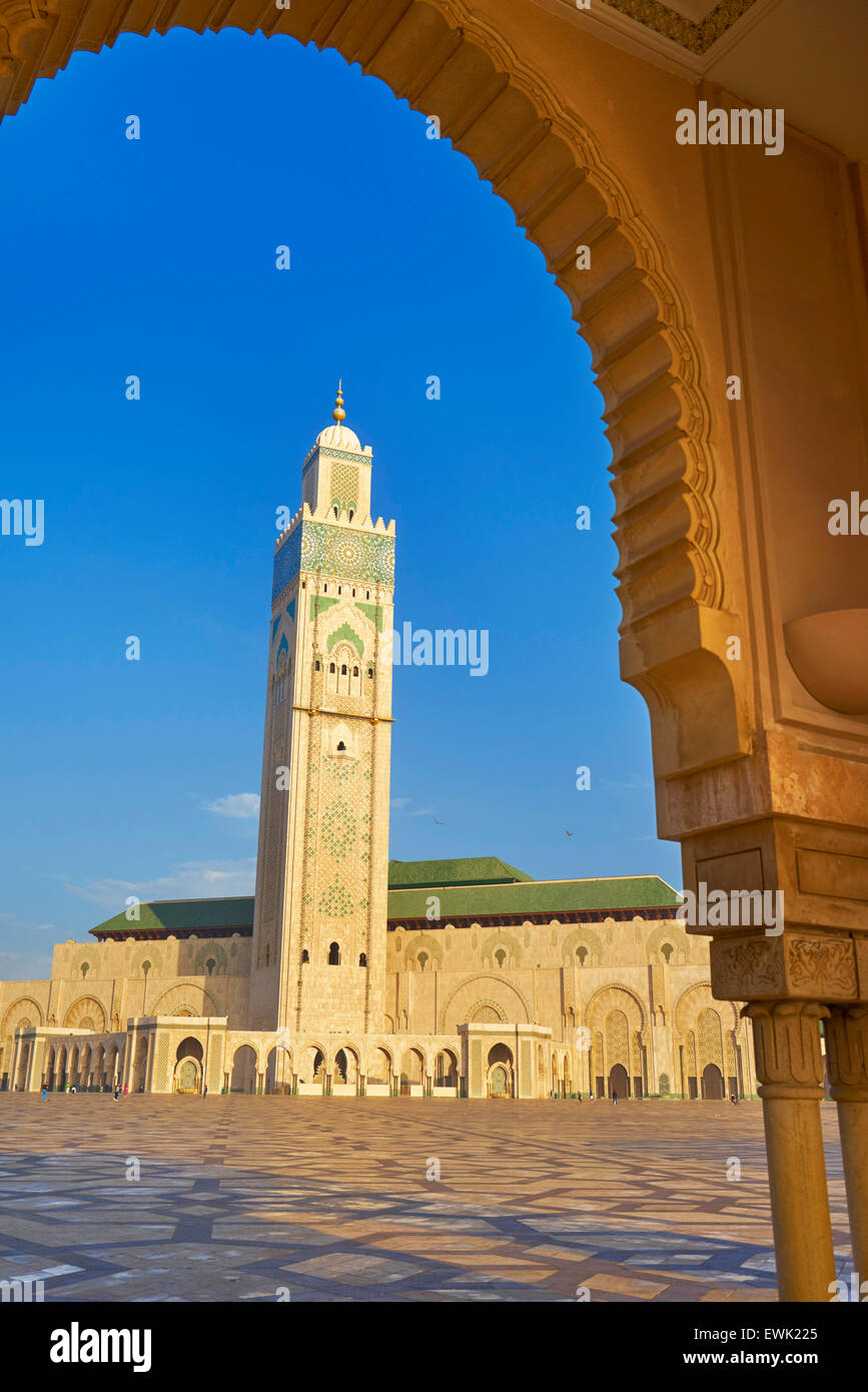 Hassan II Moschee, Casablanca, Marokko, Afrika Stockfoto