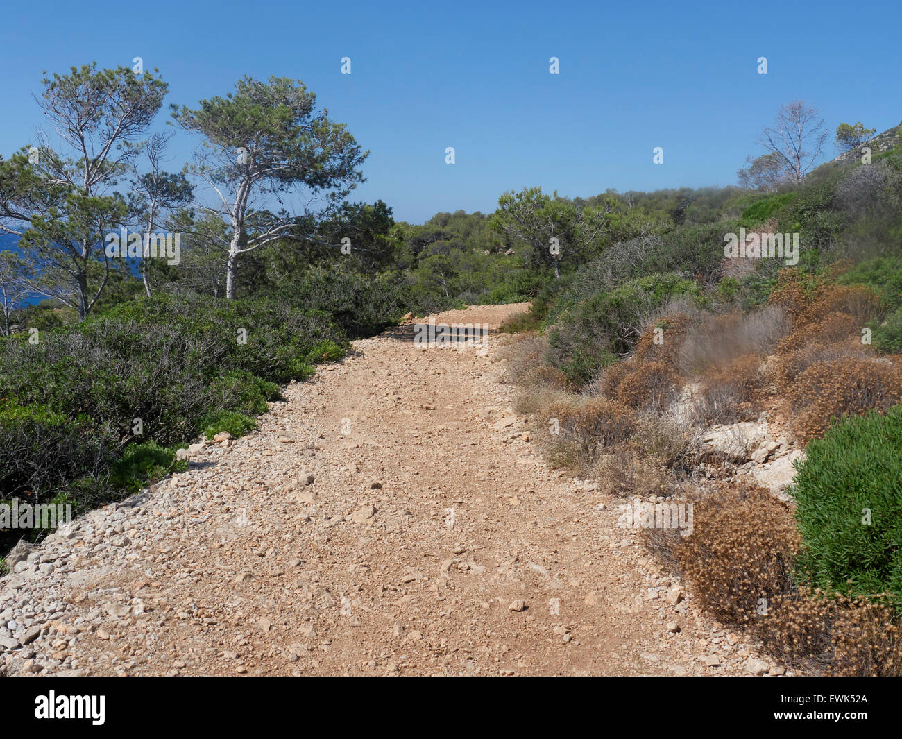Illa Dragonera, Vogelbeobachtung Website, Mallorca, Juni 2015 Stockfoto