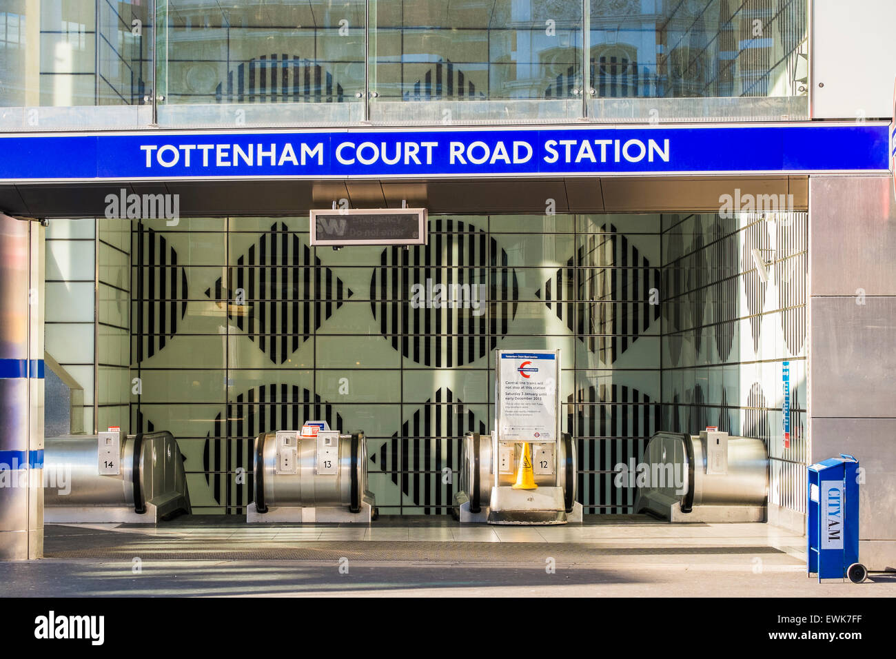 Tottenham Court Road Station London. Emgland, Großbritannien Stockfoto
