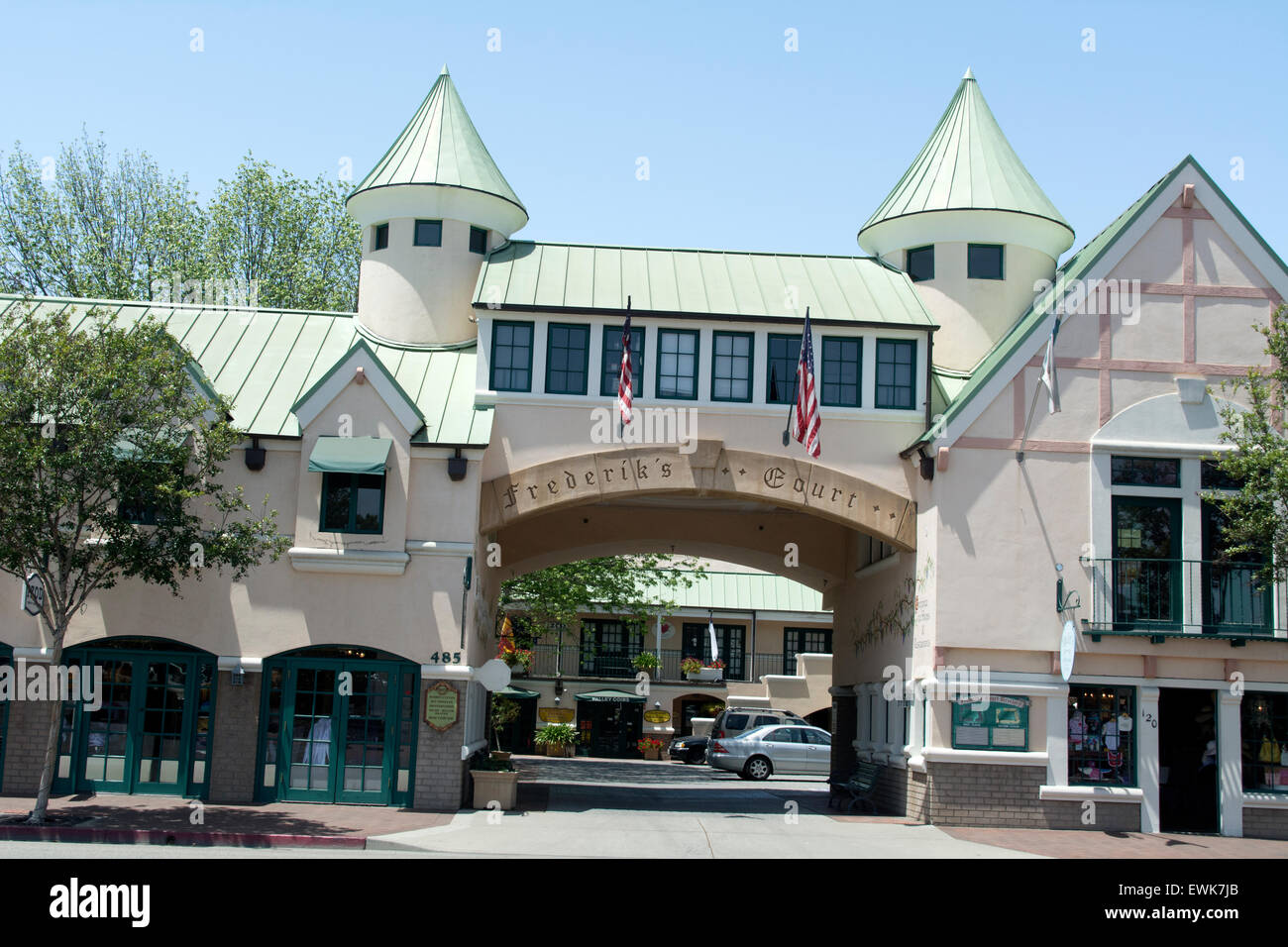 Ein Gebäude in der einzigartigen "Dänischen" Stadt Solvang, Kalifornien und Umgebung: Stockfoto
