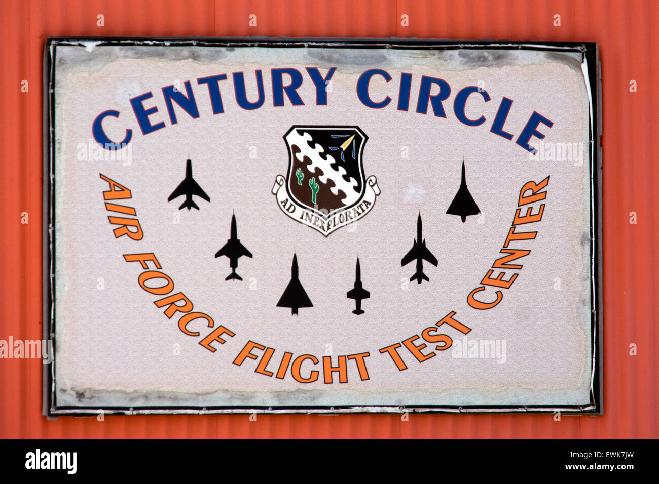 Jahrhundert Kreis Luftwaffe Mitte Flugzeuge Testpark in Edwards AFB in Kalifornien. Stockfoto