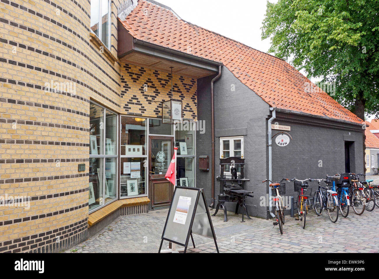 Fyns Grafiske Værksted in Hans Jensen Stræde Odense Dänemark Stockfoto