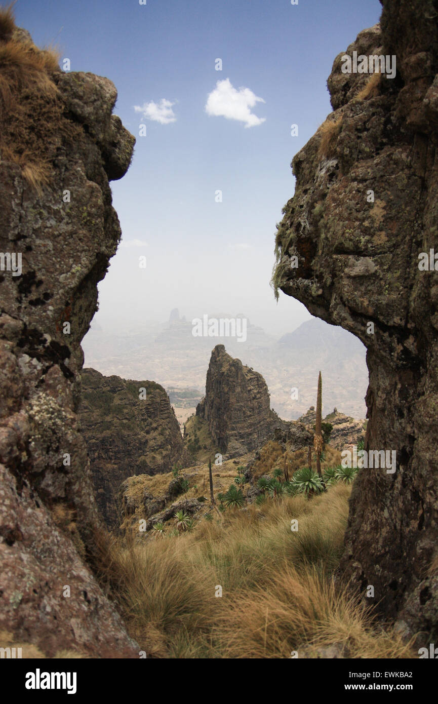 Semien Berge in Äthiopien. Stockfoto