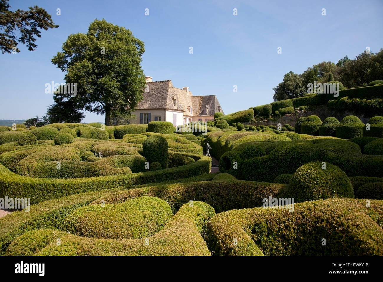 Gärten Marqueyssac Dordogne Frankreich Stockfoto