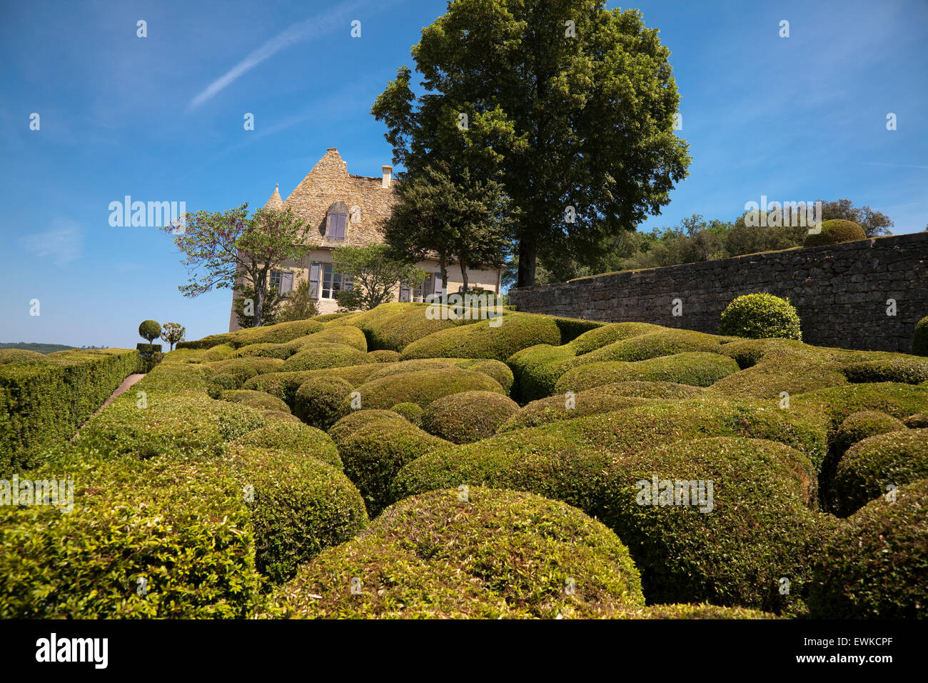 Gärten Marqueyssac Dordogne Frankreich Stockfoto