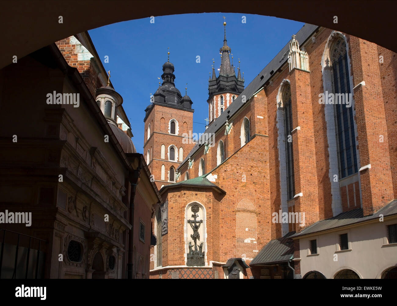 St.-Maria-Basilika in Krakau, Polen Stockfoto