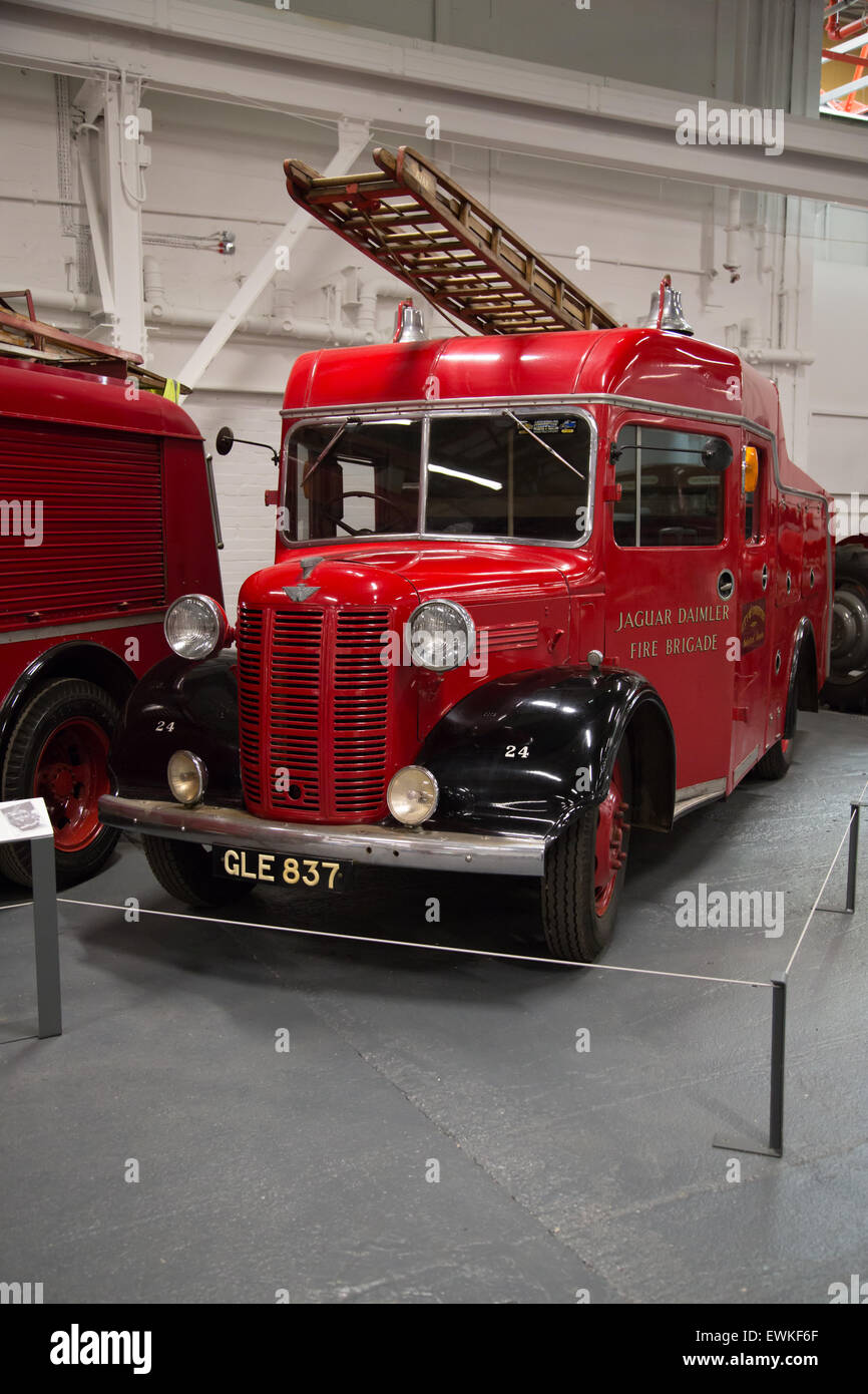 1939 Austin K2 Feuerwehrauto auf dem Display an Coventry Transport-Museum Stockfoto