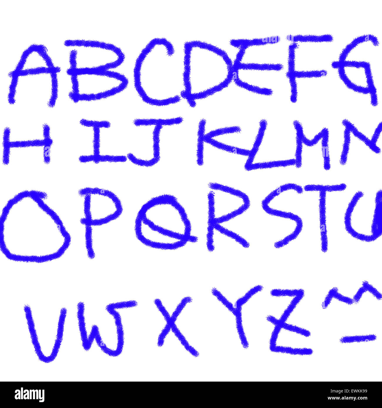 Pinsel-Line-Alphabet für Adv oder anderen Zweck Verwendung Stockfoto