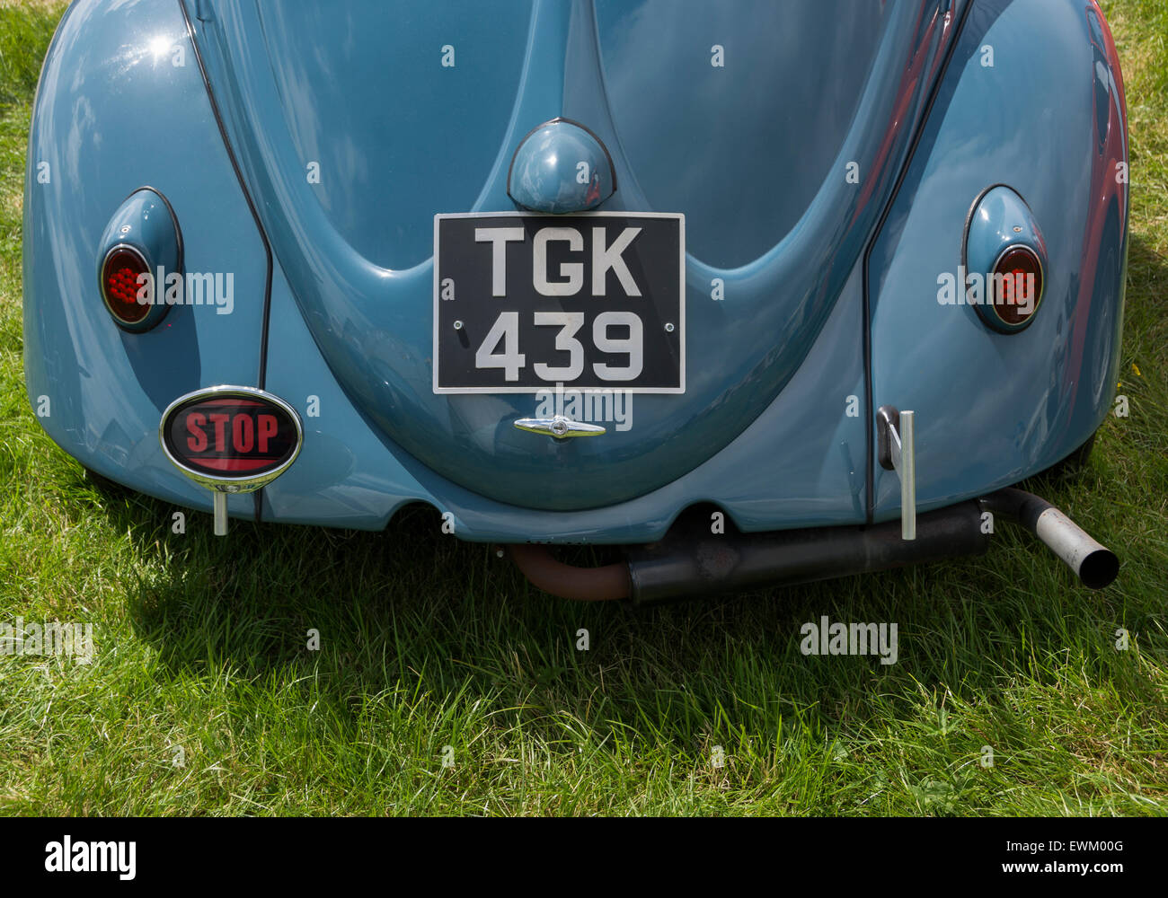 Klassischen blauen VW Käfer Volksfest Bristol. Stockfoto