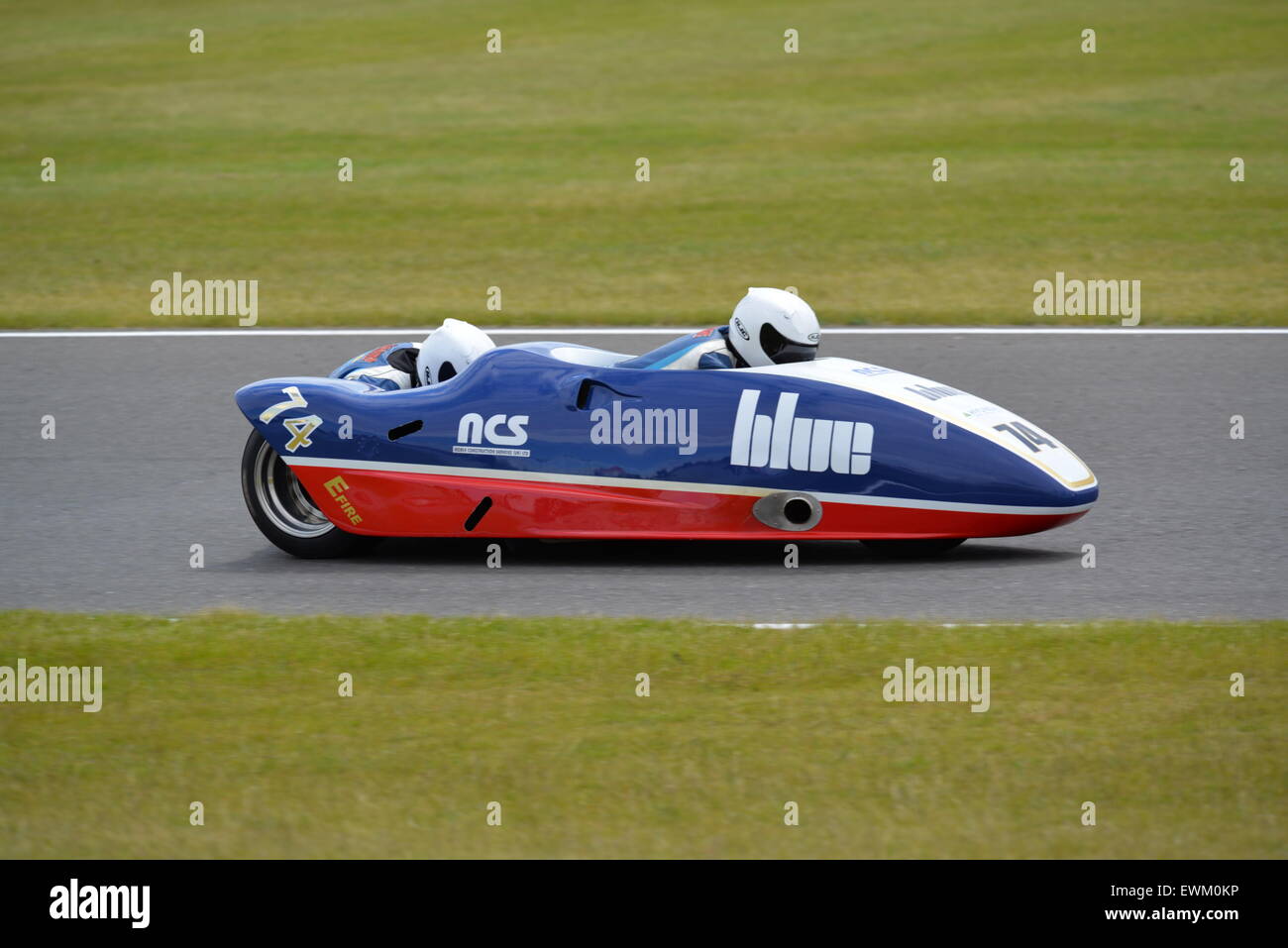 Britische Seitenwagen-Meisterschaft in Snetterton Stockfoto