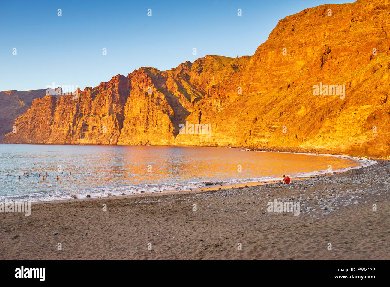 Strand von Los Gigantes, Teneriffa, Kanarische Inseln, Spanien Stockfoto