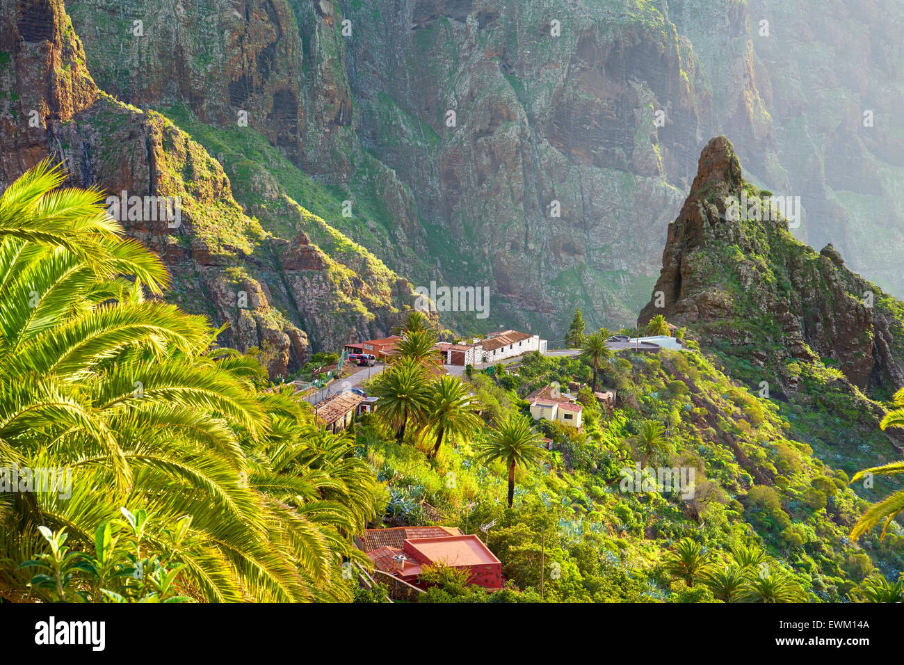 Dorf Masca, Teneriffa, Kanarische Inseln, Spanien Stockfoto