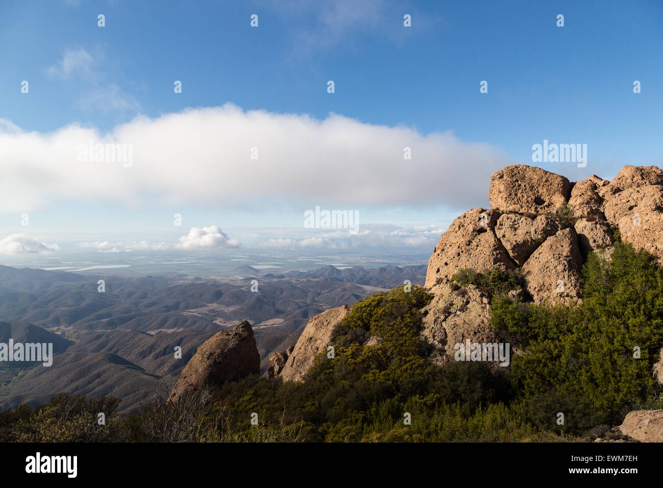 Ein Blick durch die Santa Monica Mountains National Recreation Area. Stockfoto