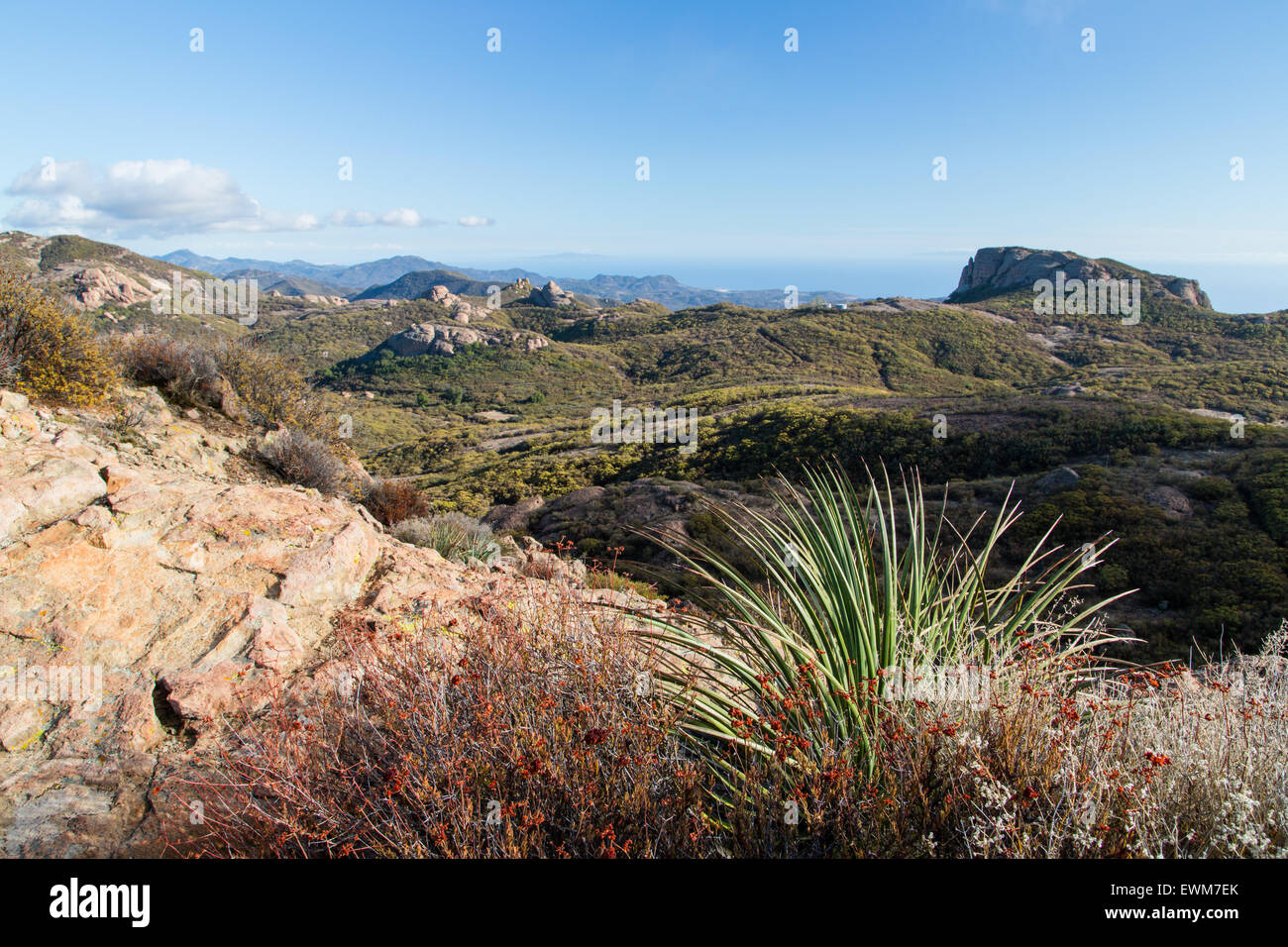 Ein Blick durch die Santa Monica Mountains National Recreation Area. Stockfoto