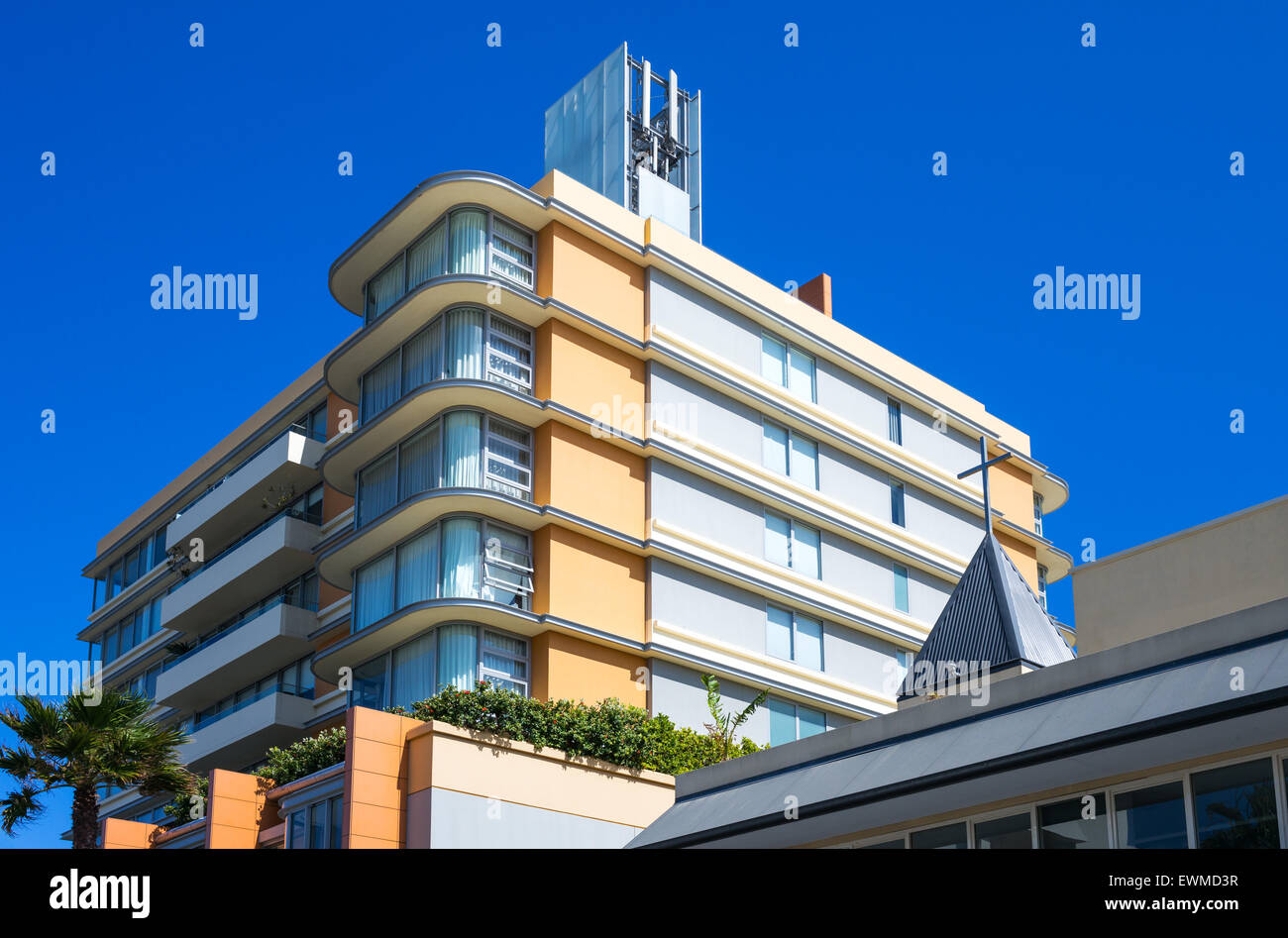 Australien, Sydney, Architekturen in Pastell-Farben in Bondi Bezirk Stockfoto