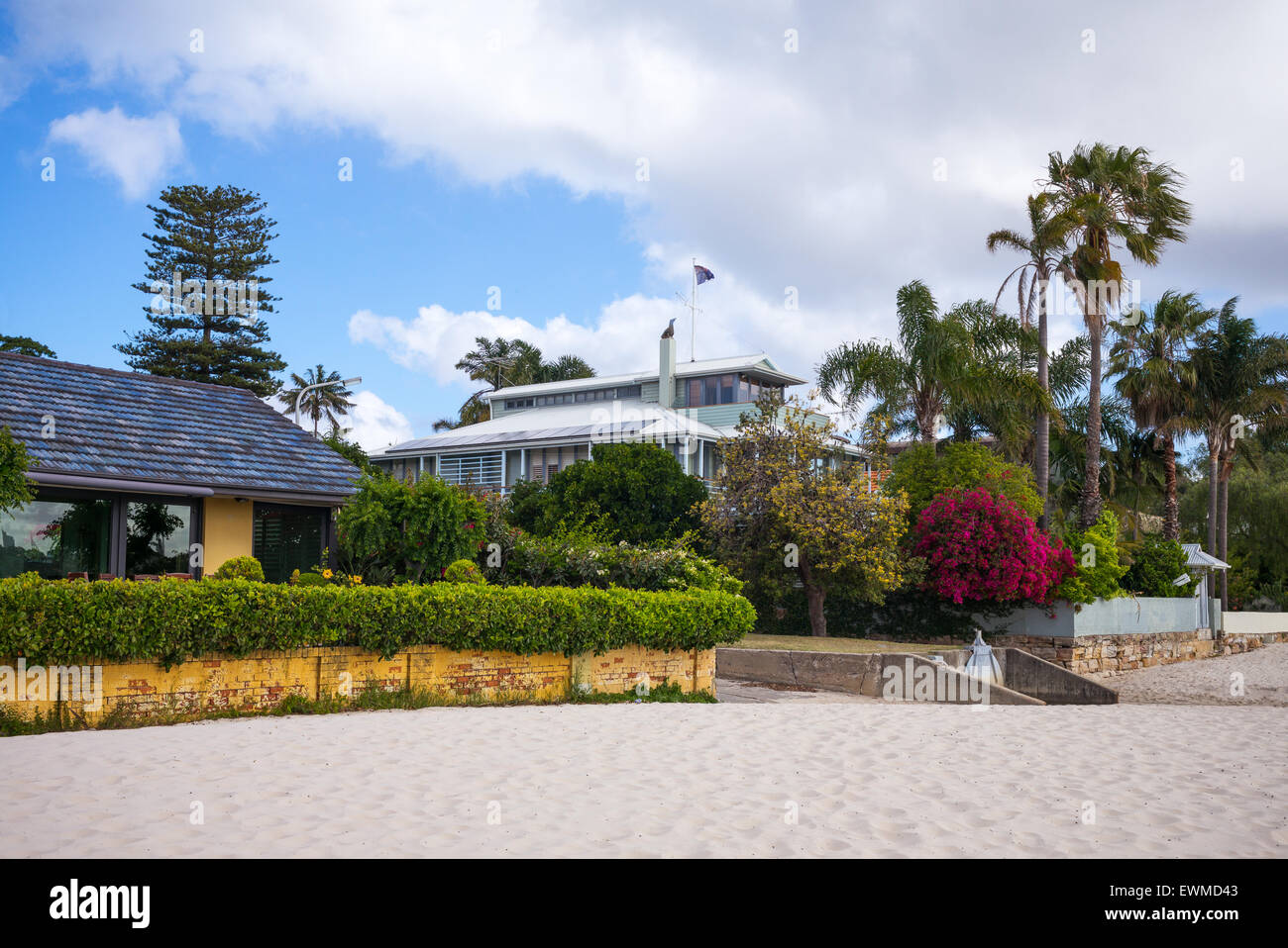 Australien, Sydney, Villen in Rose Bay Strand Stockfoto