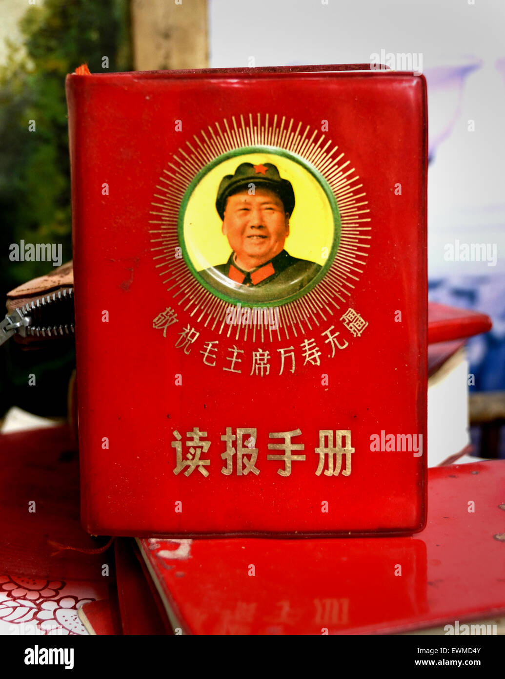 Mao Zedong / Mao TseTung Vorsitzender der chinesischen kommunistischen Partei Chinas (das kleine rote Buch) Stockfoto