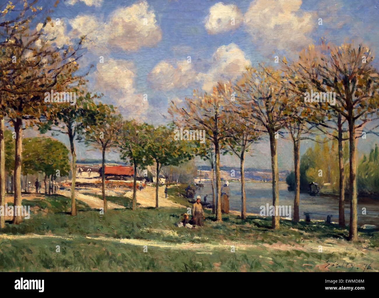 Alfred Sisley (1839-1899). Französischer Maler. Seine in Bougival, 1876. Öl auf Leinwand. Metropolitan Museum of Art. NY. USA. Stockfoto