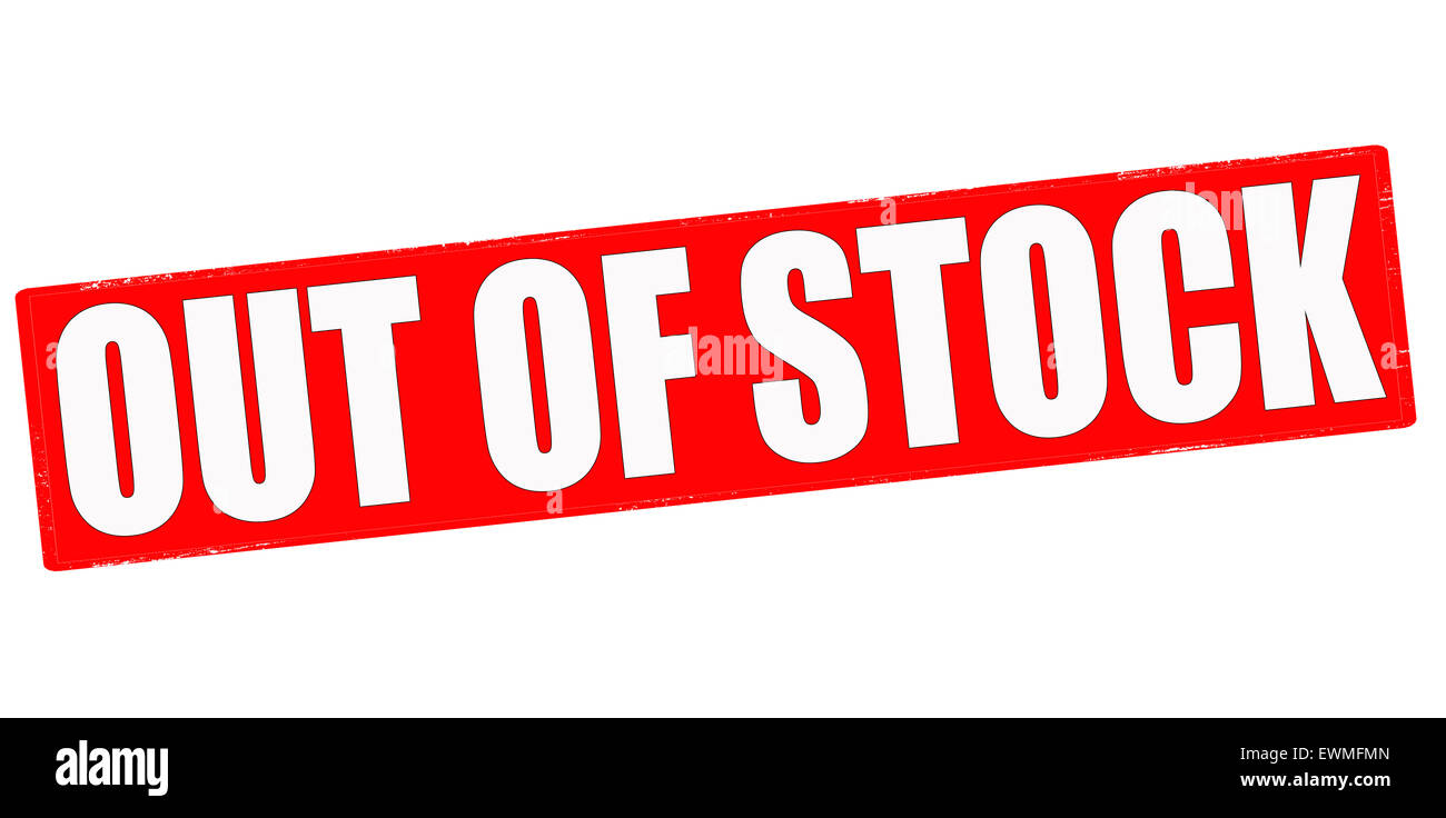 Stempel mit Text nicht vorrätig in Abbildung Stockfoto
