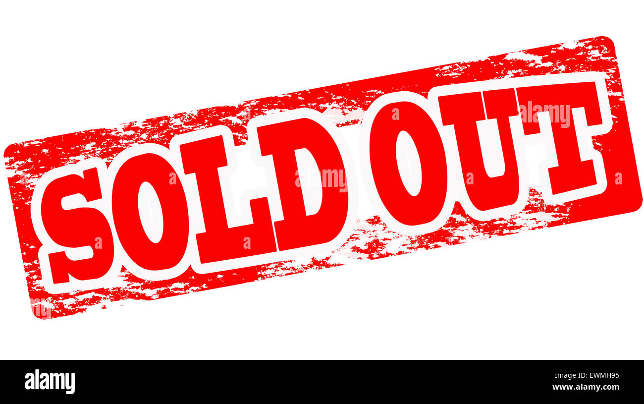 Stempel mit Text verkaufte heraus innen, Abbildung Stockfoto