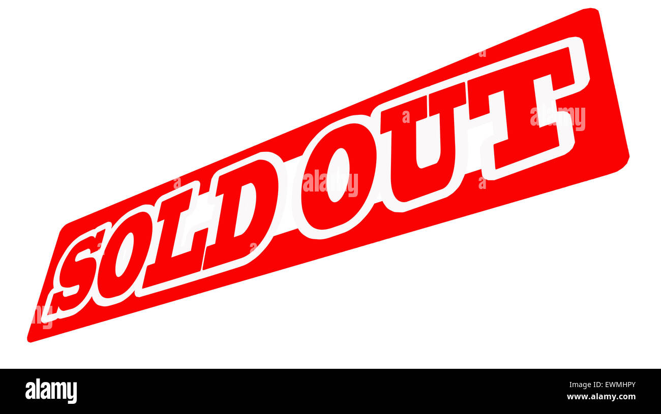 Stempel mit Text verkaufte heraus innen, Abbildung Stockfoto