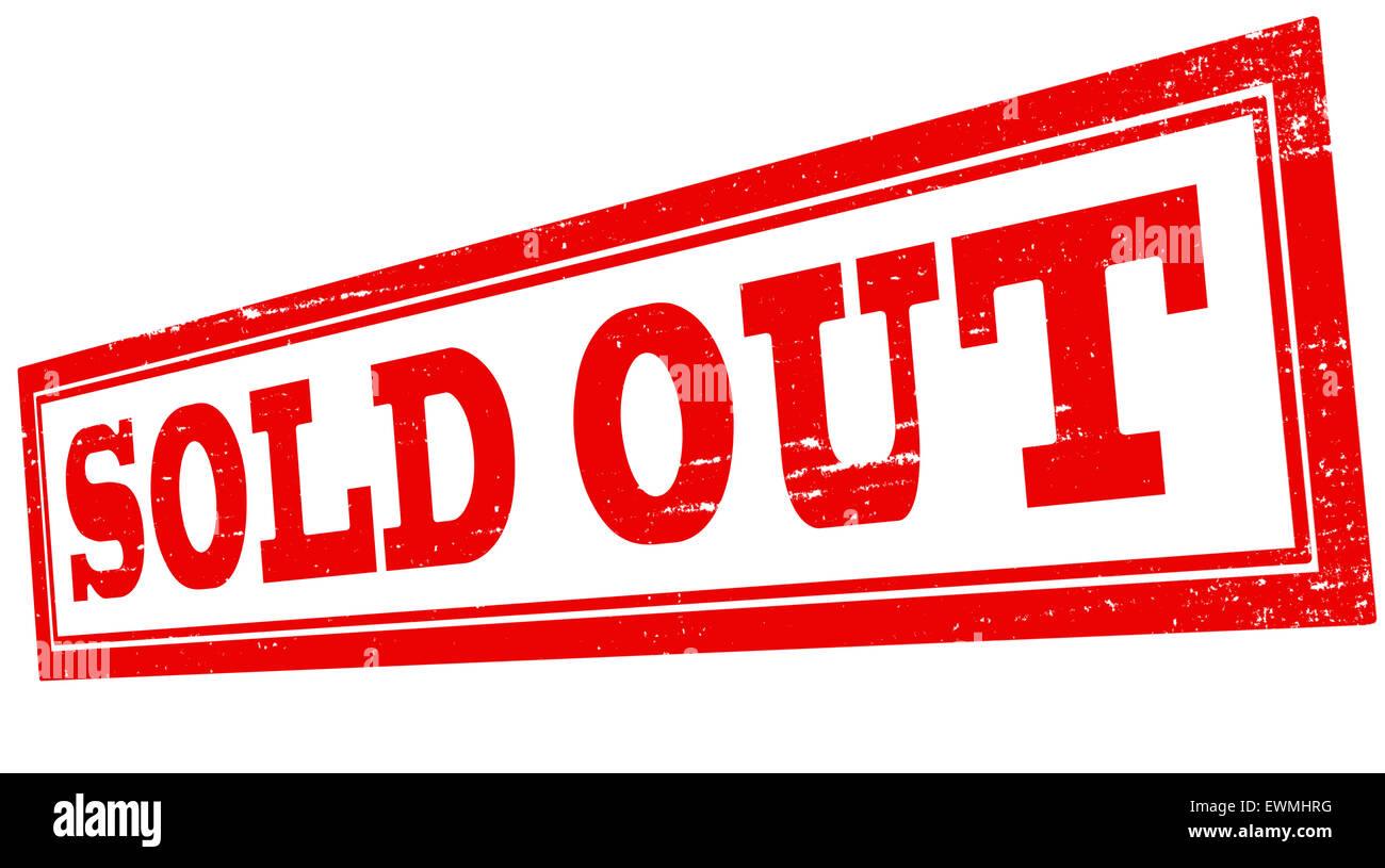 Stempel mit Text verkaufte heraus innen, Abbildung Stockfoto