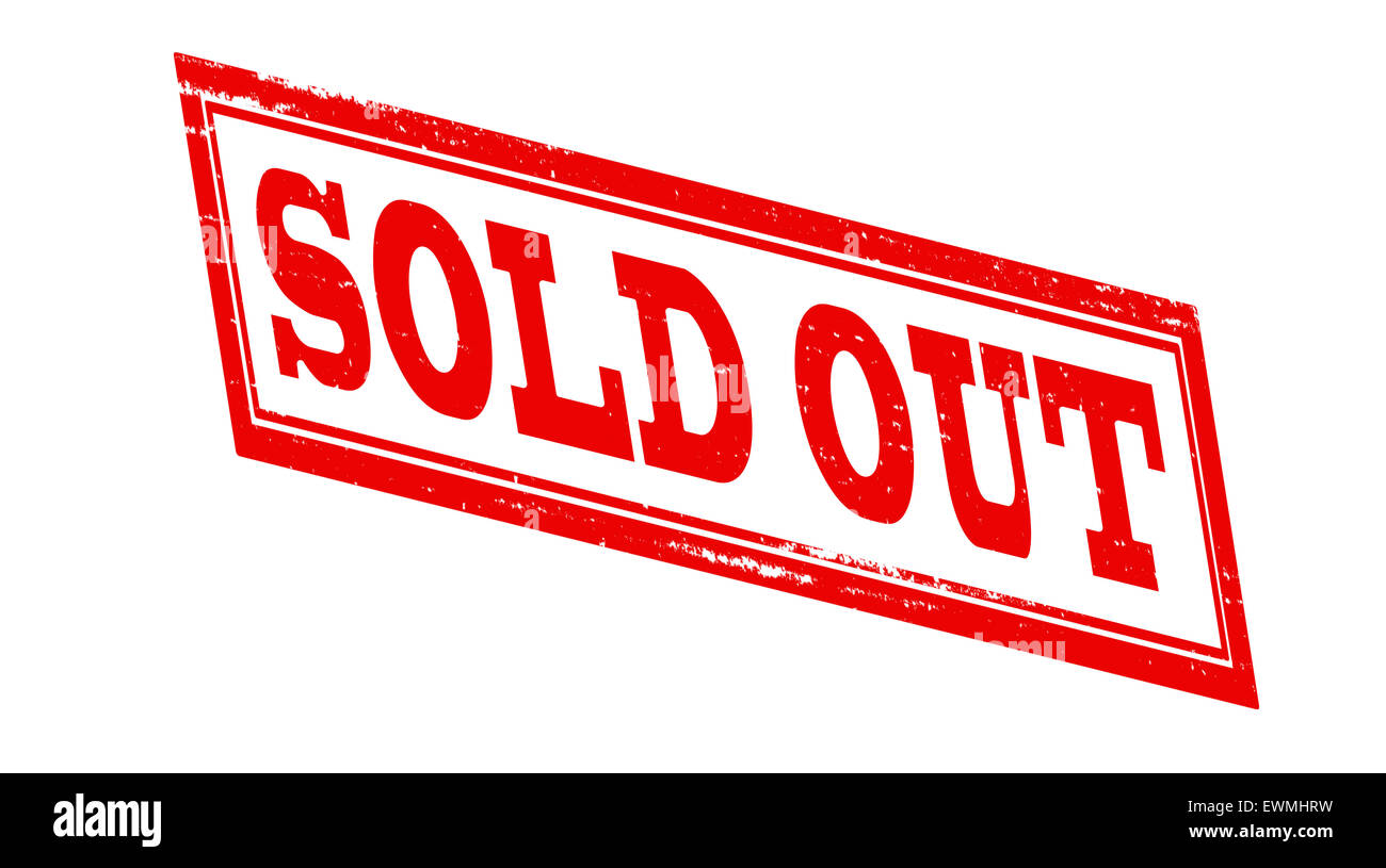 Stempel mit Text verkaufte heraus innen, Abbildung Stockfoto