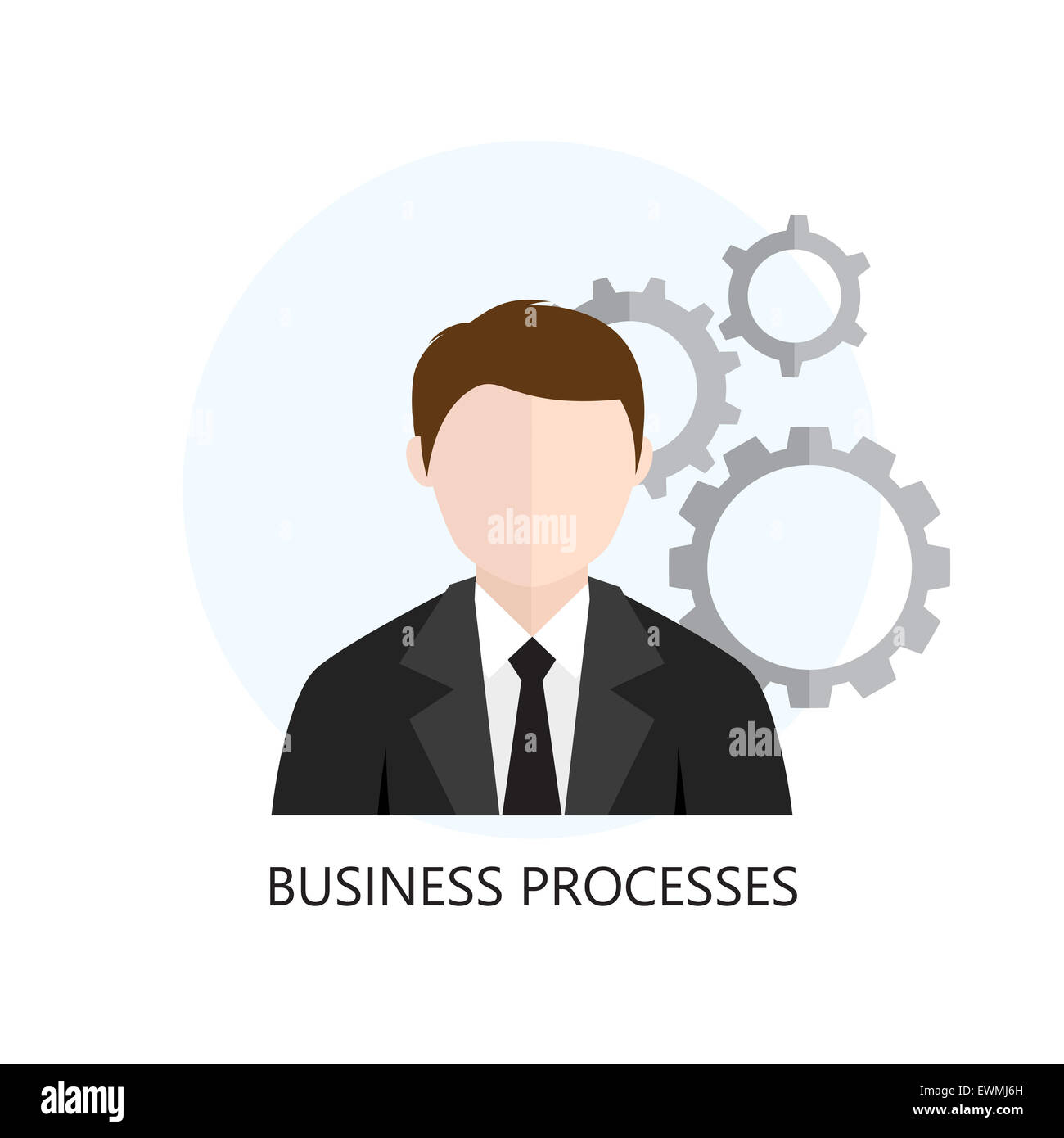 Business Process Analytics flache Icon Stockfoto