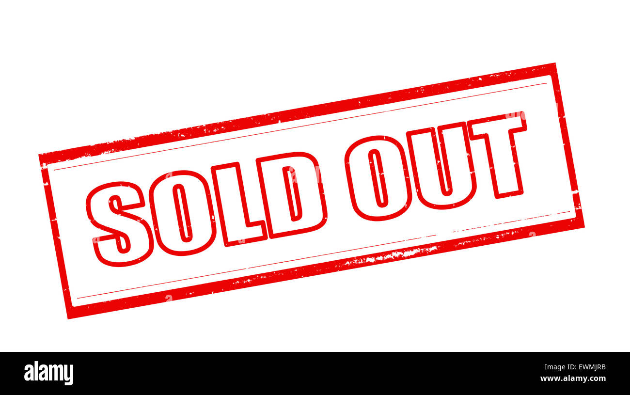 Stempel mit Text verkaufte heraus innen, Abbildung Stockfoto