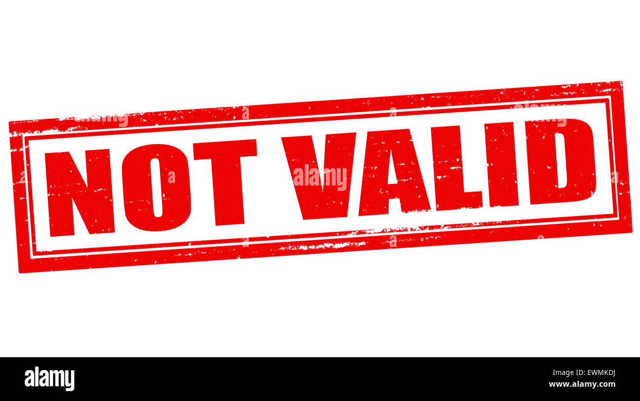 Stempel mit Text nicht gültig im Inneren, Abbildung Stockfoto