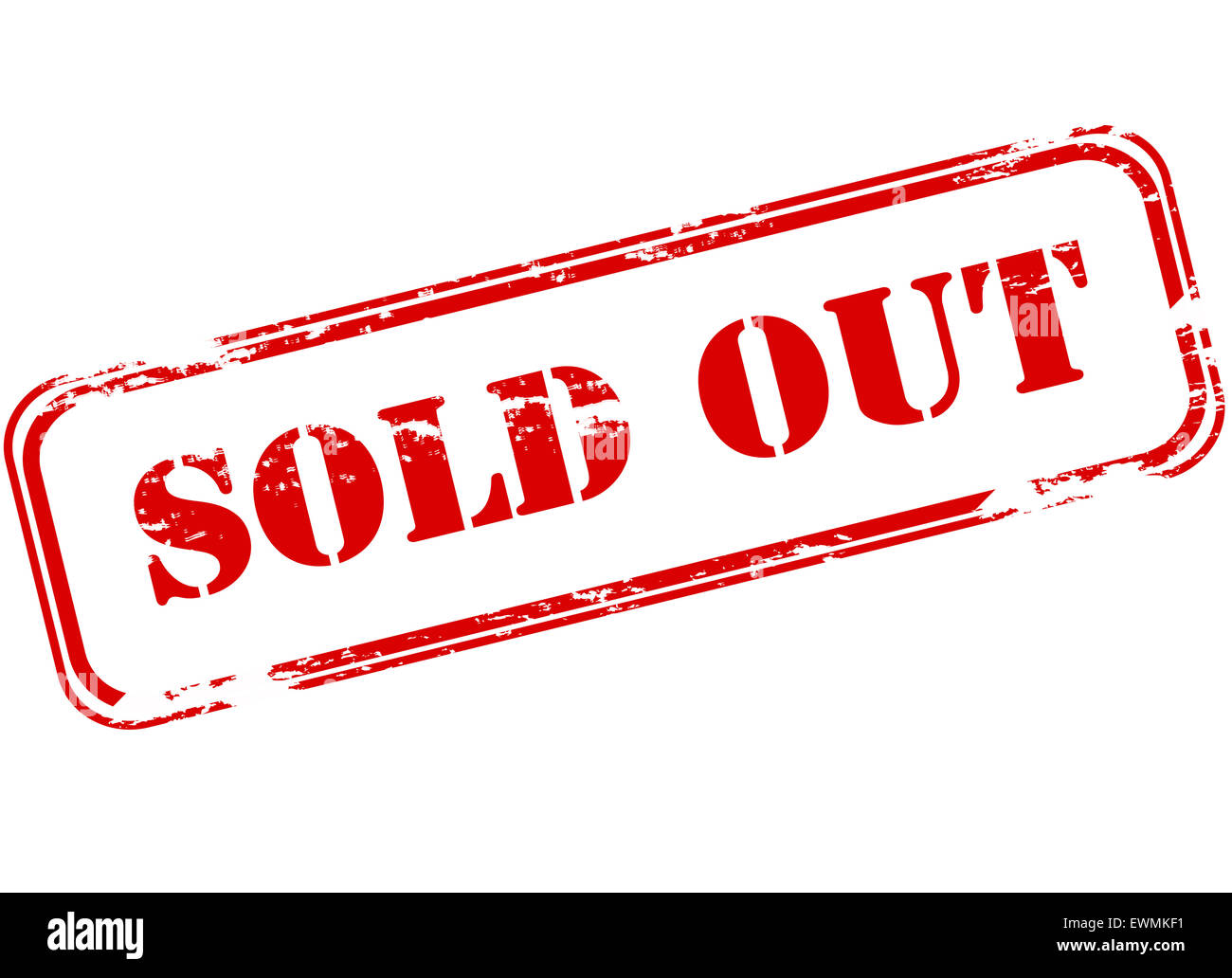 Stempel mit Text verkaufte heraus innen, Abbildung Stockfoto