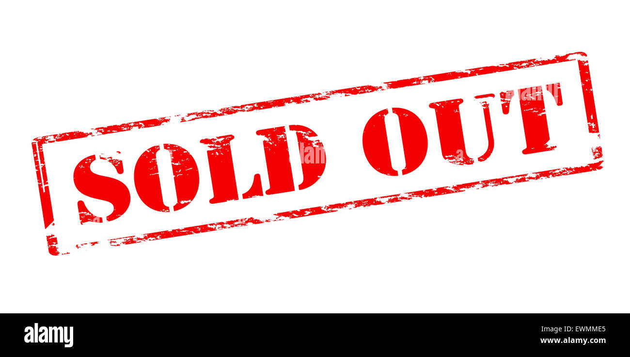 Stempel mit Text verkaufte heraus innen, Abbildung Stockfoto