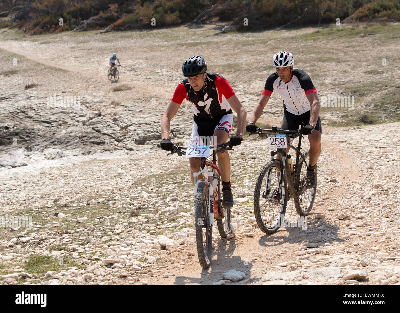 MountainbikeRennen im Nationalpark Kamenjak, Istrien, Kroatien