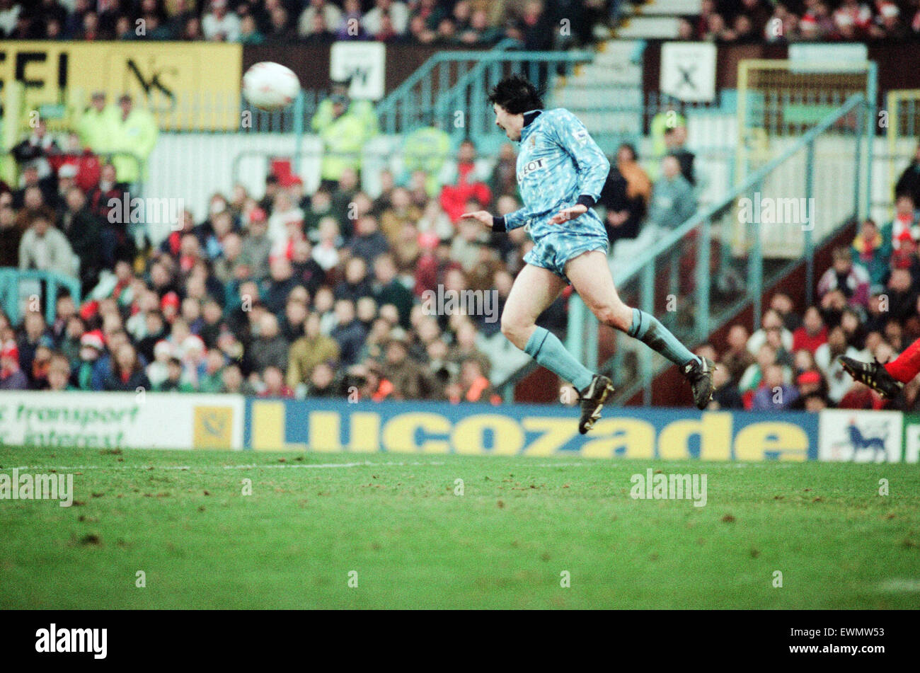 Coventry 5-1 Liverpool, Premier-League-Spiel in der Highfield Road, Samstag, 19. Dezember 1992. Micky Quinn. Stockfoto