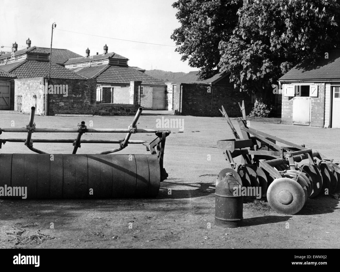 Whitchurch Krankenhaus Wirtschaftsgebäude, darunter die Schweinezucht.  Mai 1964. Stockfoto
