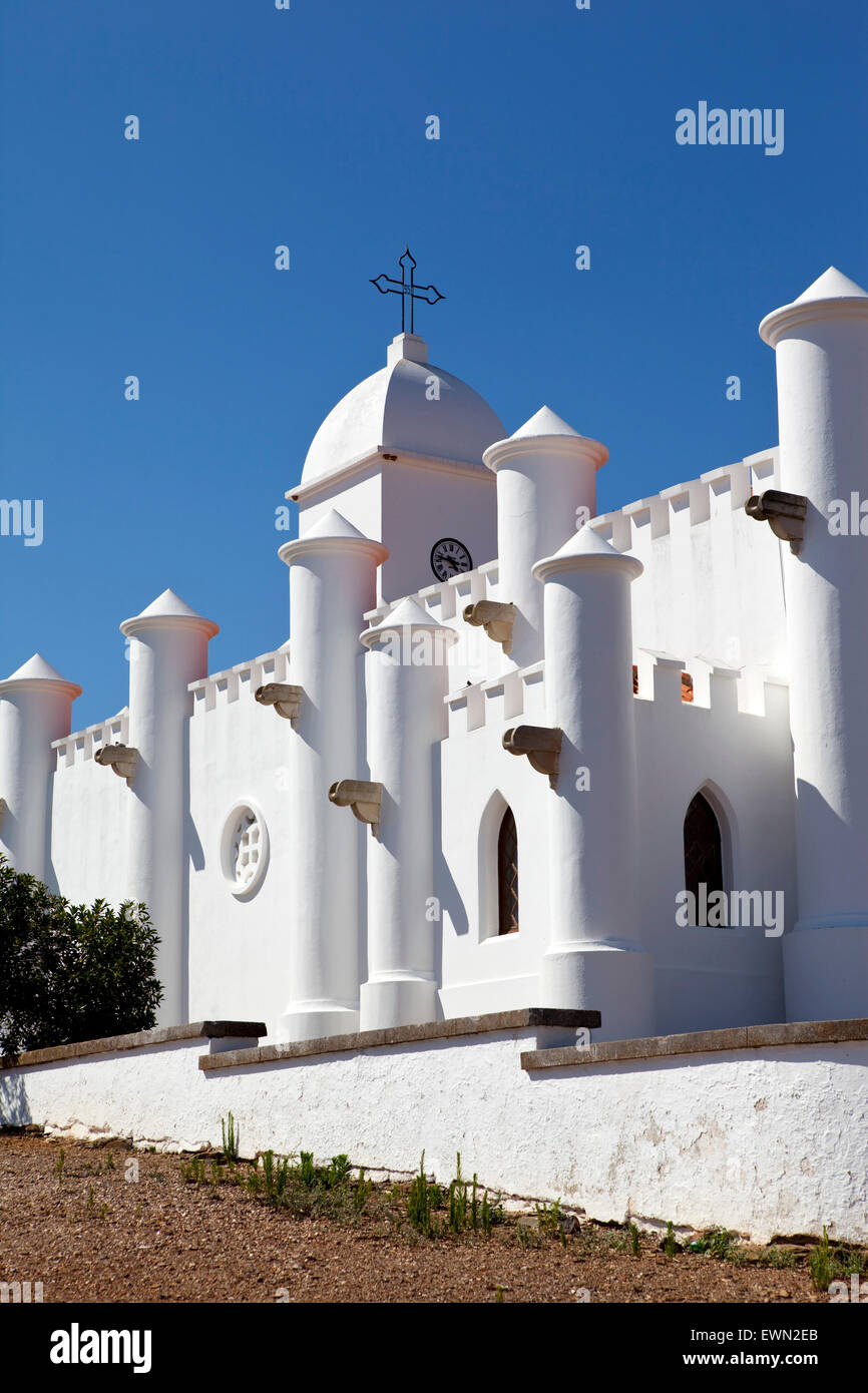 Eine Kirche in Mina de São Domingos, Mértola, Beja, Portugal Stockfoto